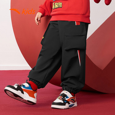 [BST Tết] ANTA Kids Quần Dài Thể Thao Bé Trai Quần Dài Túi Hộp Thời Trang cho bé 3526A9505