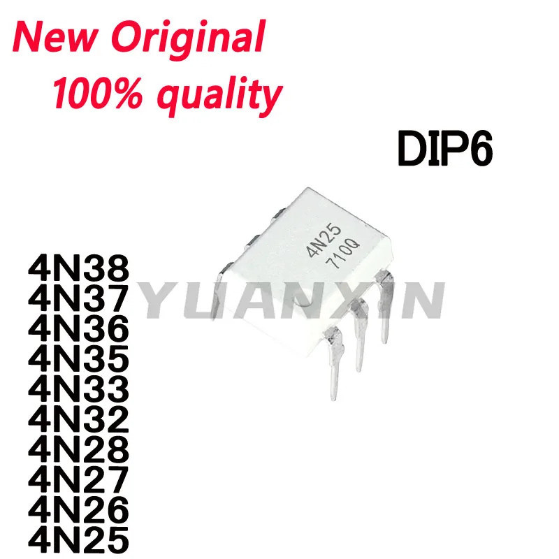 5 Cái 4N38 4N37 4N36 4N35 4N33 4N32 4N28 4N27 4N26 4N25 DIP6 Optocoupler chip Còn hàng