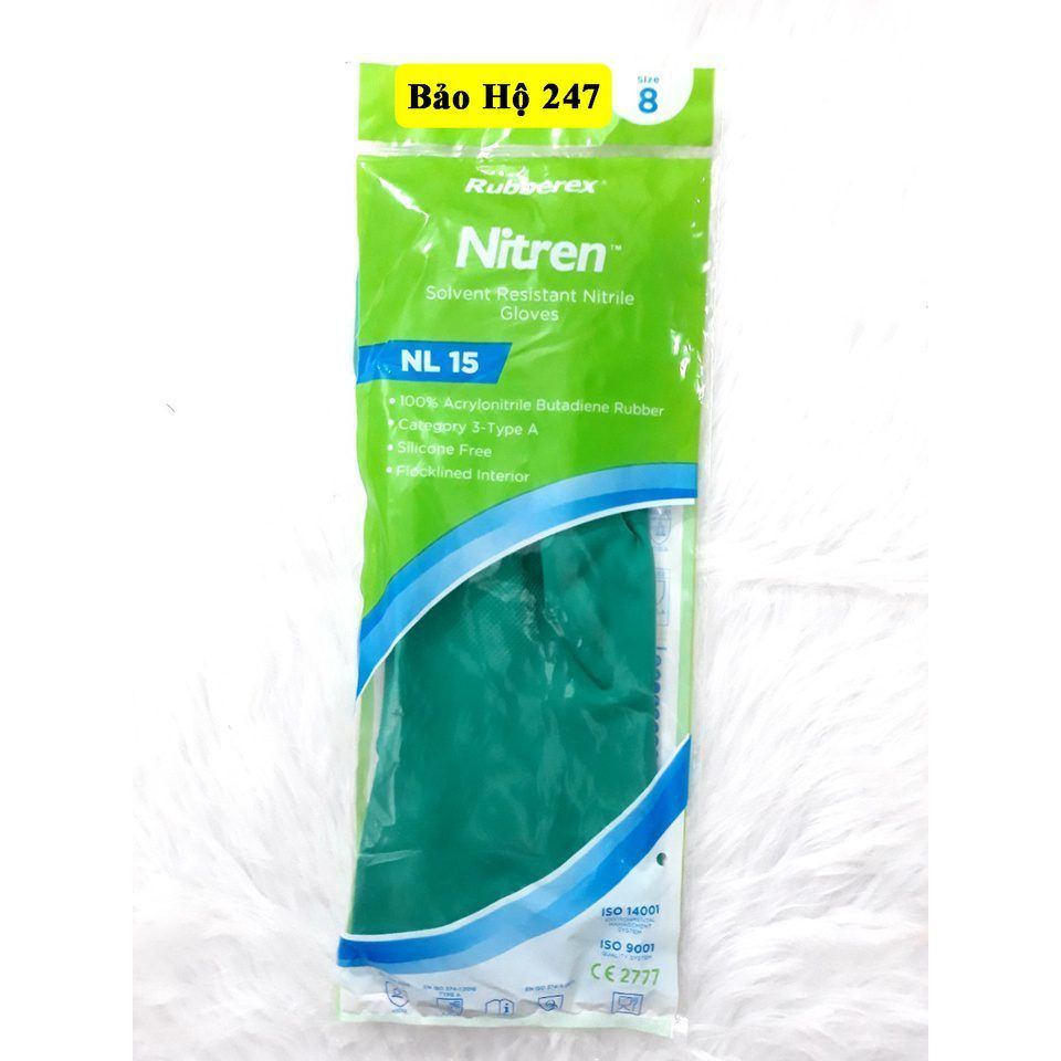 Găng Tay Xanh Rubberex Nitren , găng tay cao su rửa bát, găng tay vệ sinh baoho247