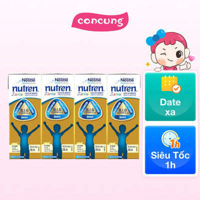 Thực phẩm dinh dưỡng y học Nutren Junior 180ml (1 -10 tuổi) (Lốc 4 hộp)