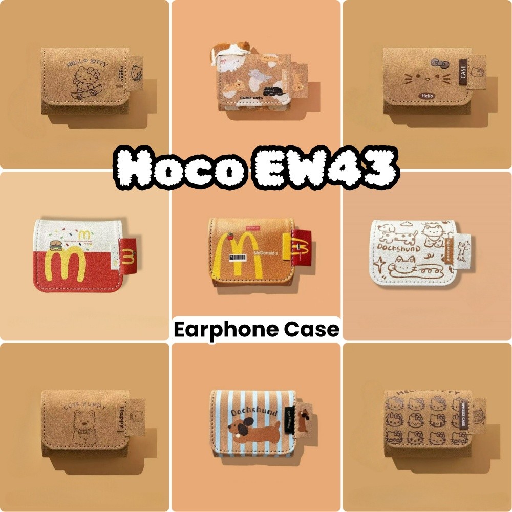 [Ốp Lưng Nhà] Dành Cho Hoco EW43 Ốp Lưng Dệt May Hoạt Hình Dễ Thương Thủ Công Vỏ Tai Nghe