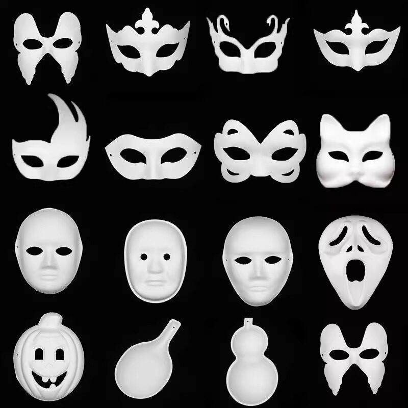 [Ưu tiên] Muỗng ngựa trống mẫu giáo Peking Opera Facebook Paper Pulp Coloring Children Mask Handmade