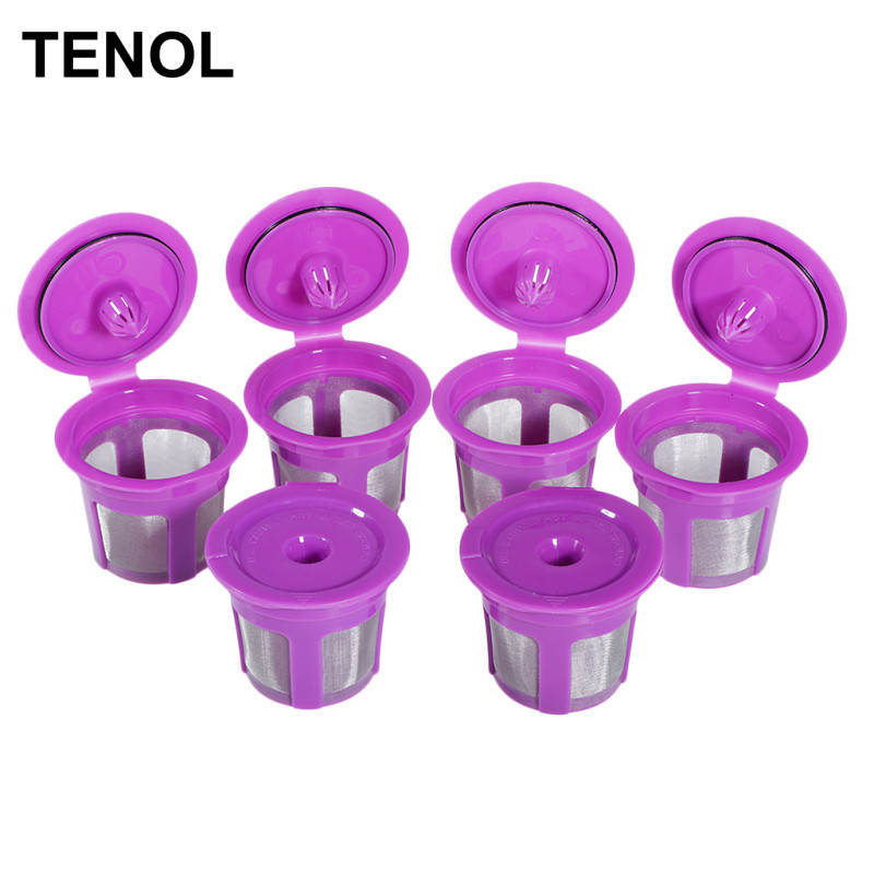 Bộ lọc cà phê K Cup 6 gói có thể tái sử dụng cho Keurig Dễ sử dụng Thân thiện với môi trường