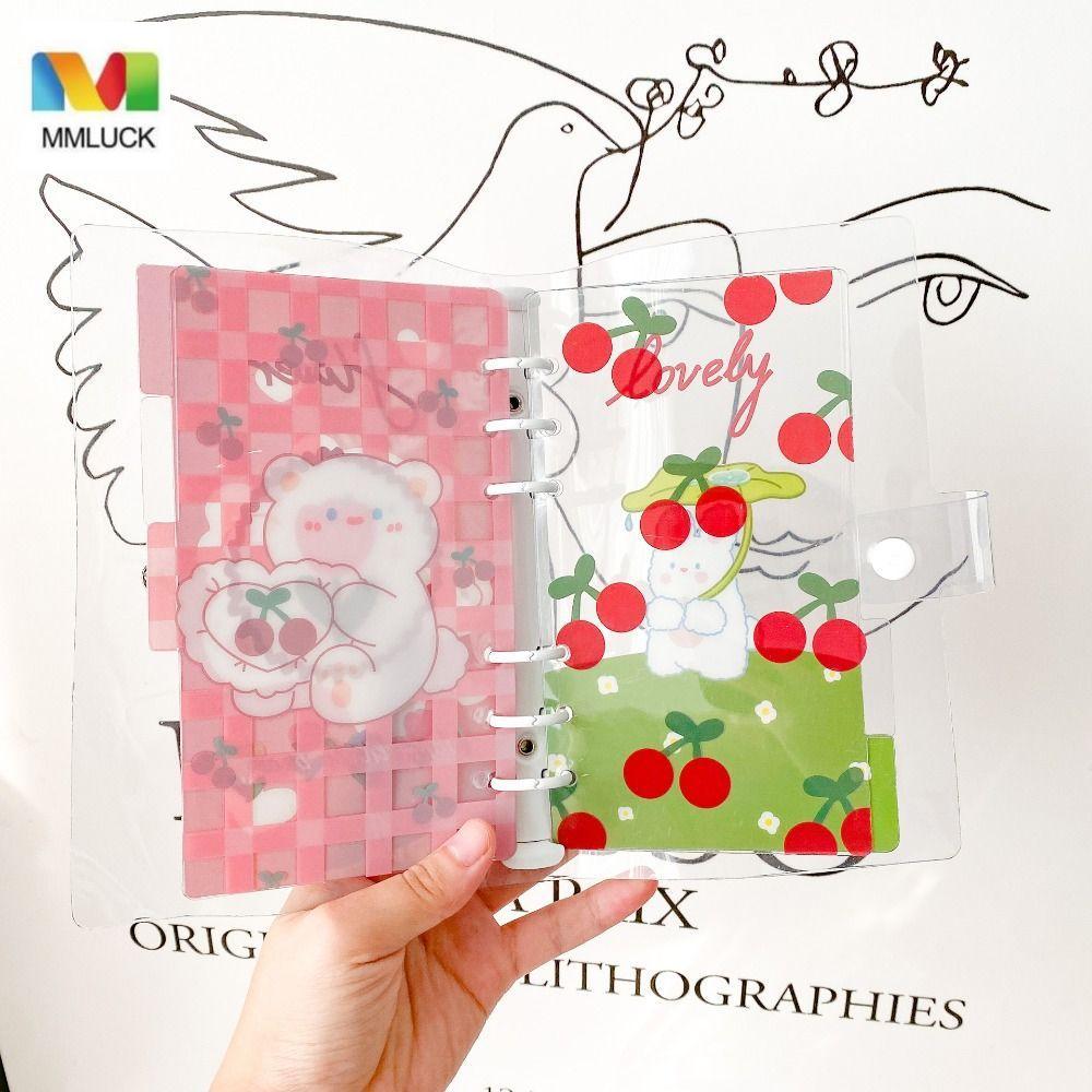 MMLUCK A6 Giấy nạp lại máy tính xách tay rời, 5 tờ Bear Spiral Binder Divider Page Separator, Sweet 