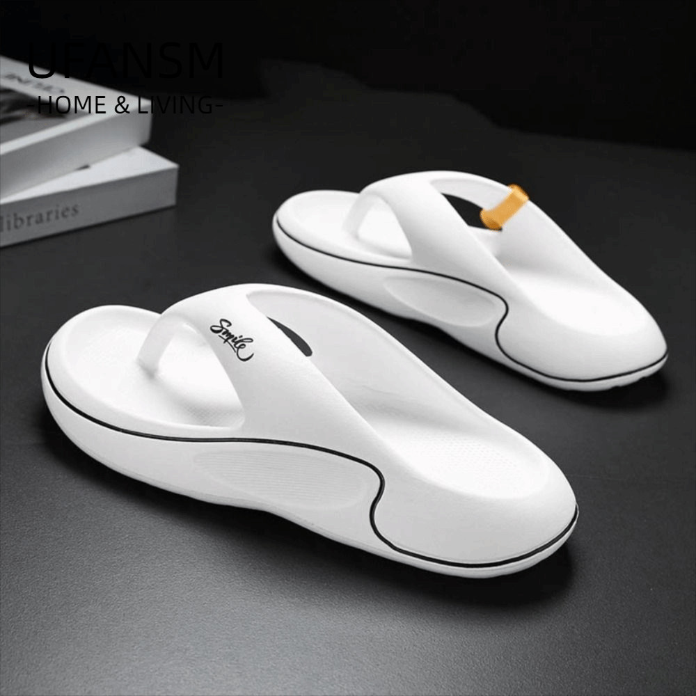 Ufasm Nam, Dép đế mềm EVA, Dép xỏ ngón thông thường đi biển chống trượt thời trang dành cho nam