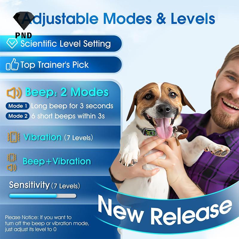 Vòng cổ vỏ cây PND, Vòng cổ vỏ cây thông minh, Vòng cổ vỏ cây tự động cho chó nhỏ, Trung bình, Chó l