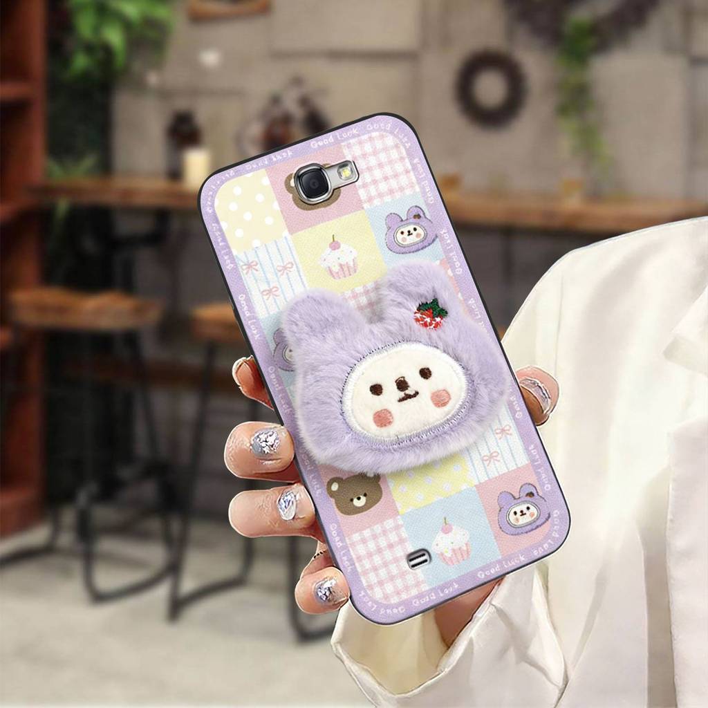 Ốp Điện Thoại Thêu Sang Trọng Cho Samsung Galaxy Note2 / N7100 Ốp Lưng 3D Dễ Thương Mềm Silicon TPU 