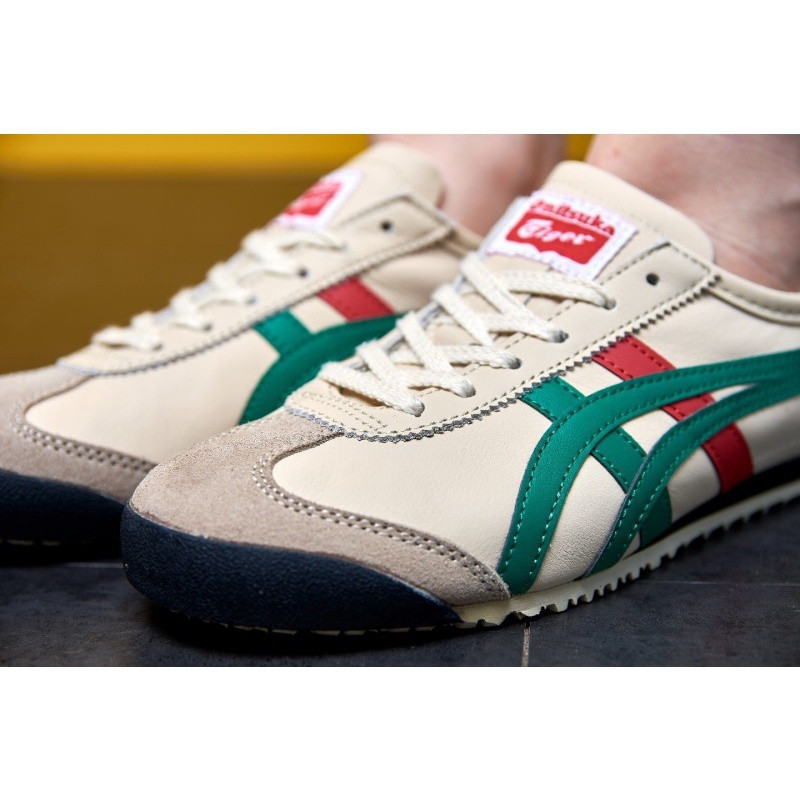 Thương Hiệu Mới ASICS ASICS Onitsuka Tiger Onitsuka Tiger Mexico 66 Da Nam Nữ Giày Dây Rút Giày Thể 