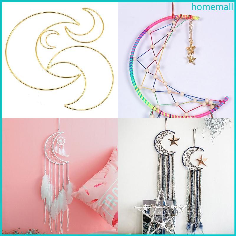 HO Macrame Project DIY Metal Macrame Moon Hoop cho Dreamcatcher Làm Nhẫn
