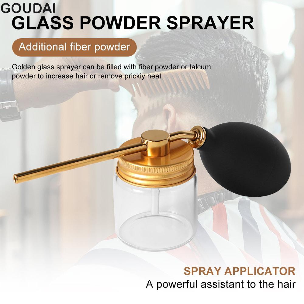 GOUDAI Hair Salon Powder Spray Bottle, Talcum Talc Fiber Powder Blower Puffer, Xịt thủy tinh Refilla