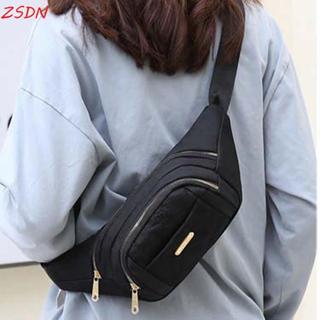ZSDN Nữ Fanny Pack, Vải Oxford Chống Thấm Nước Thêu Bumbag, Dây Kéo Họa Tiết Hoa Dung Tích Lớn Đa Năng Túi Thắt Lưng Ngoài Trời Bé Gái