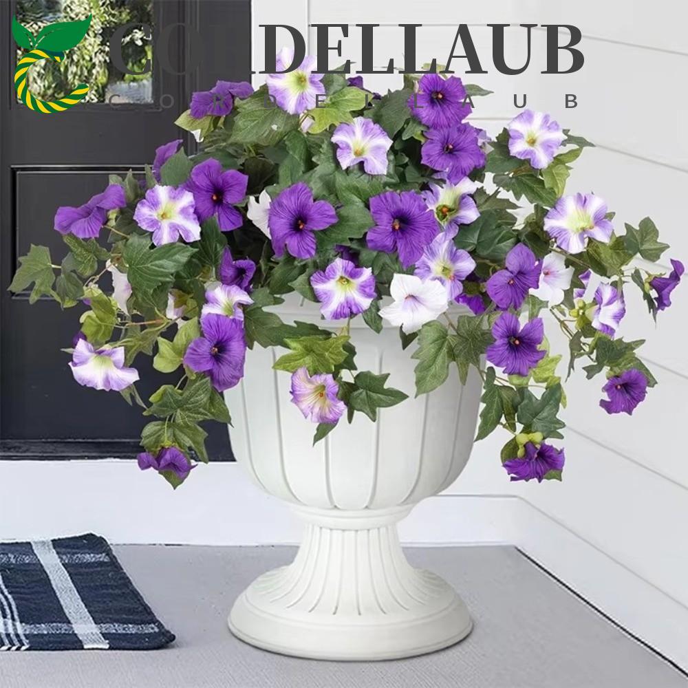 CORDELLAUB Nhân Tạo Morning Glory, Nhựa Chống Tia UV Silk Morning Glory Flowers, Cửa Sổ Hiển Thị Thự