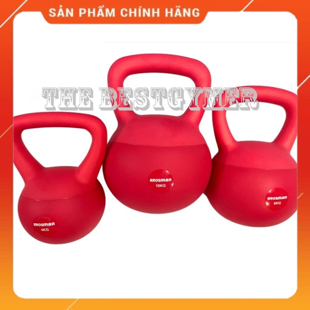 {Chính Hãng} TẠ ẤM 8KG CAO SU MỀM BROSMAN CAO CẤP / TẠ BÌNH VÔI CAO SU MỀM 8KG BROSMAN NHẬP KHẨU MÀU