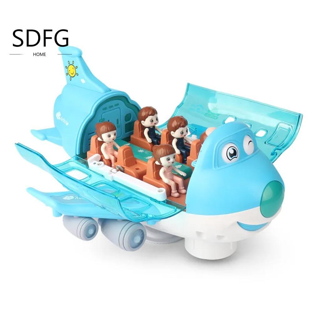 Đèn LED SDFG Đồ chơi máy bay âm nhạc, Đồ chơi điện Mô hình máy bay LED bằng nhựa, Đồ chơi máy bay Âm