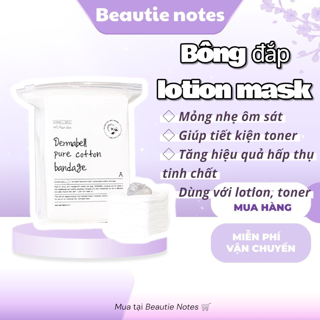 [HỎA TỐC BẤT KỂ GIỜ NÀO] BÔNG ĐẮP TONER LOTION MASK DERMABELL HXT