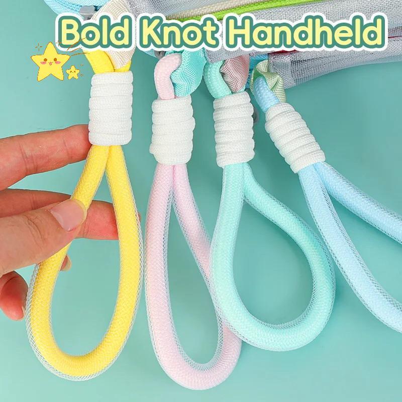 [JBTH] Túi đựng hồ sơ cầm tay dành cho học sinh, Tote màu Dopamine, Thư mục lưới có dây kéo hình chữ