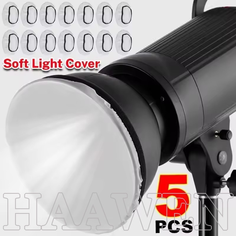 [Haven Living] Vỏ đèn mềm chiếu sáng ảnh Studio - Vải khuếch tán đèn Flash tiêu chuẩn màu trắng 7 ” 