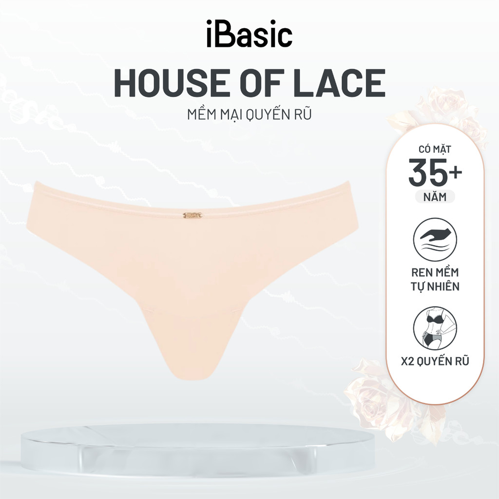Quần lót nữ iBasic phối ren phom tanga PANY109