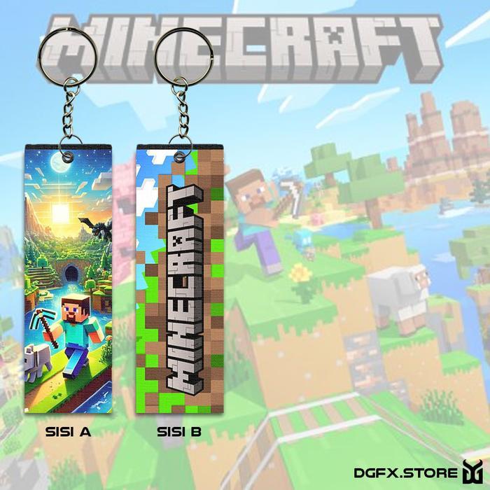 gantungan kunci game minecraft - roblox - freefire - Mobile legend - ganci dgfx store - MINECRAFT
