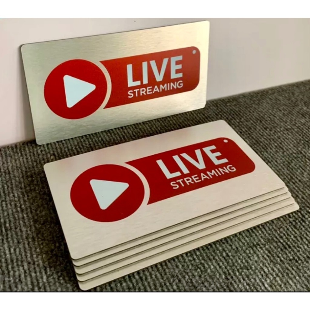 Biển Báo "LIVE STREAMING" và "ON AIR", Biển Alu Xước Phát Sóng