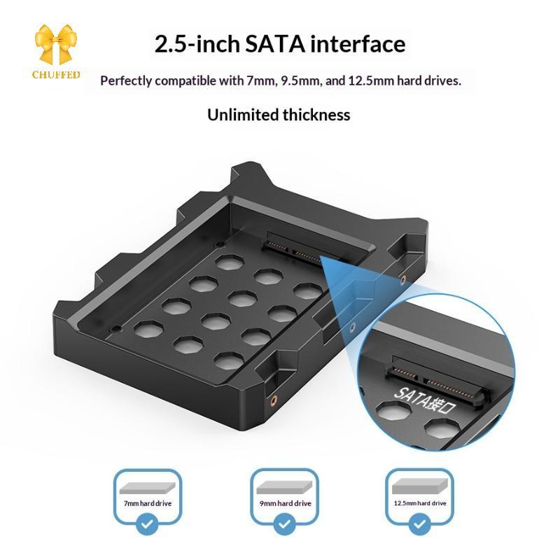 [Chuffed-t] Bộ chuyển đổi ổ cứng SATA 2,5 đến 3,5 Inch, Vỏ bọc, SSD Braet & Tủ NAS PC Ổ đĩa quang Ba