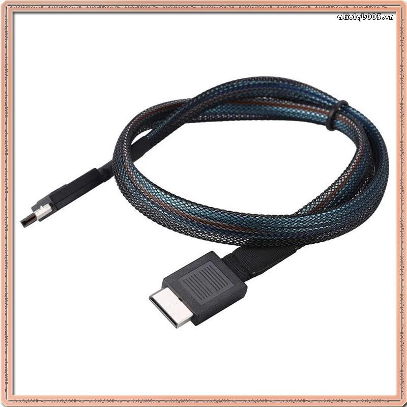 [Q B T C] Cáp PCIE4.0 MINI SAS 24Gbps Cáp nối dài dữ liệu Oculink SFF-8611 sang SFF-8611 Đường truyề