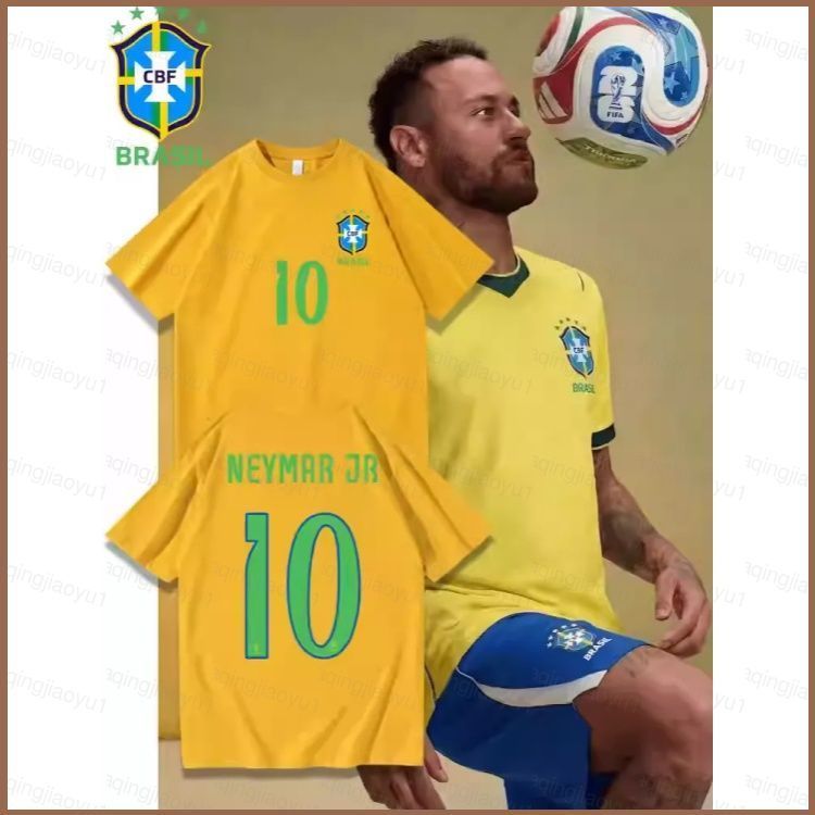 Áo thun cotton dày FIFA World Cup hình Vinicius Junior - Brasil