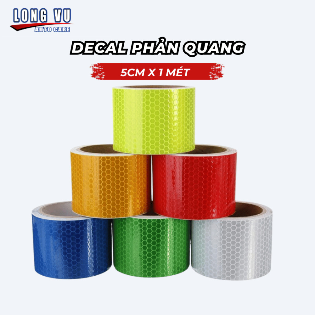 Decal dán phản quang bản rộng 5cm