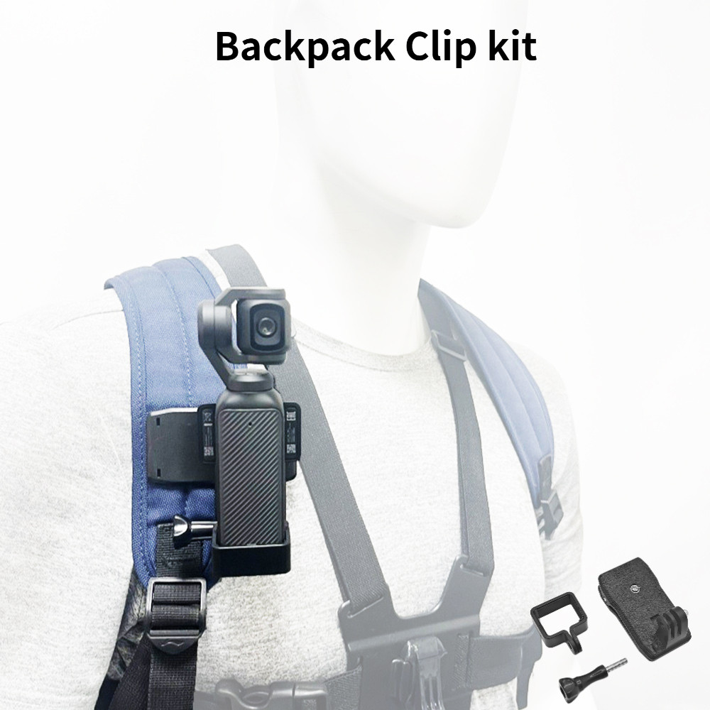 Kẹp ba lô cho DJI OSMO POCKET 3 Mount 360° Giá đỡ xoay được để quay phim du lịch Vlogging rảnh tay T