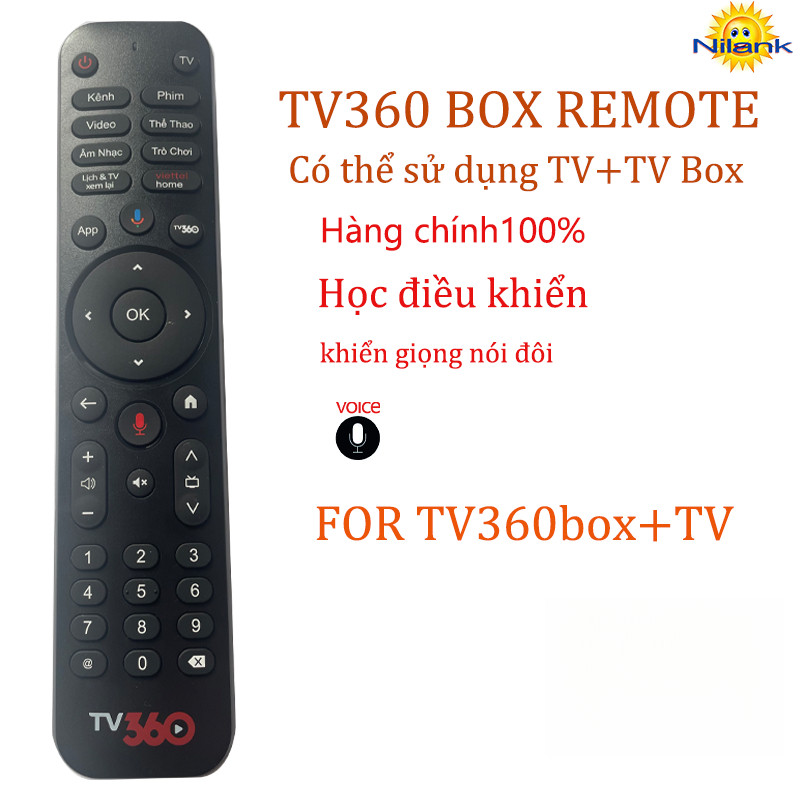 [Nilank] 2025Mẫu mới Chính hãng remote giọng nói kép Điều khiển đầu thu Viettel FOR TV360 BOX / TIVI
