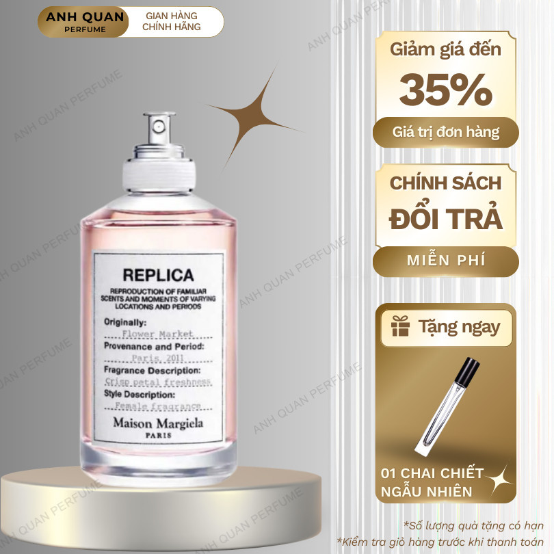 [𝐇𝐎𝐓] Nước hoa nữ  Replica Flower Market EDT Full Seal 100ML Nữ tính dịu dàng và thanh lịch