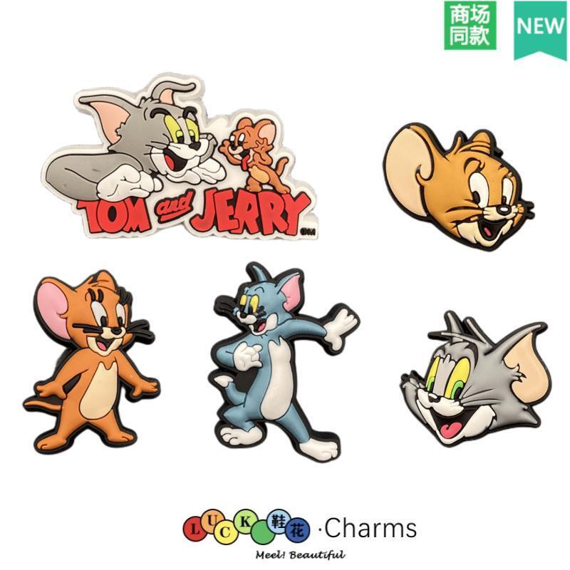 Crocs Crocs Crocs Phụ Kiện Trang Trí Khóa Crocs Zhibixing Giày Hoa Tự Làm Mèo Và Chuột Dán Giày Huy 