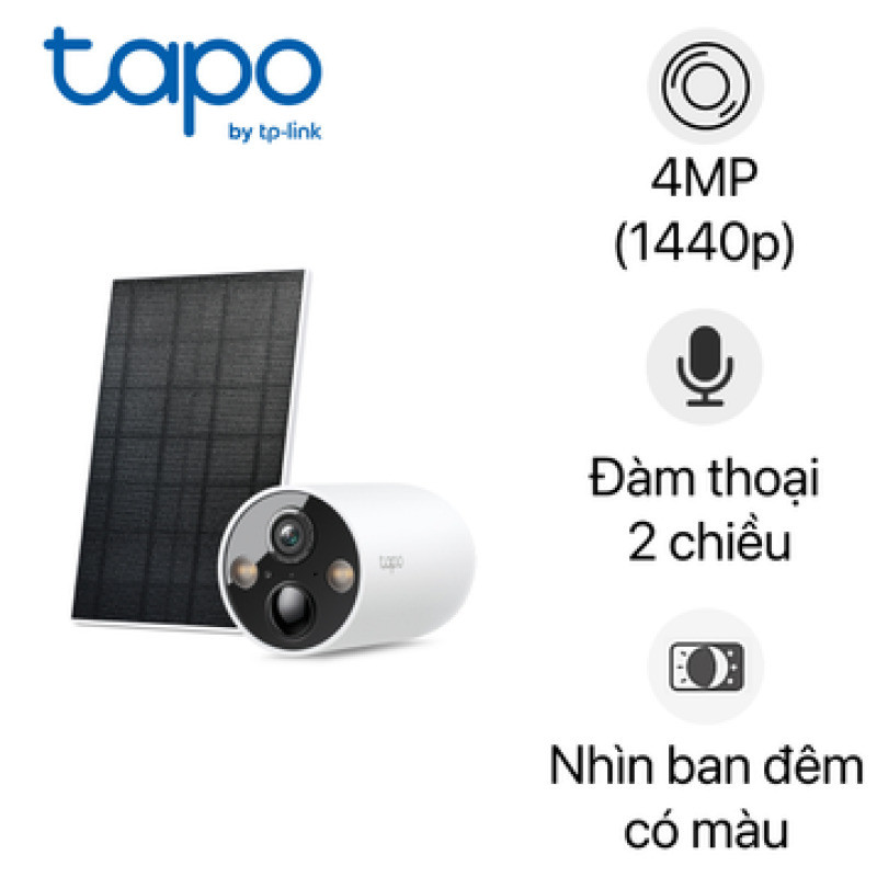 Camera IP năng lượng mặt trời ngoài trời 4MP TP-Link Tapo C425 Kit