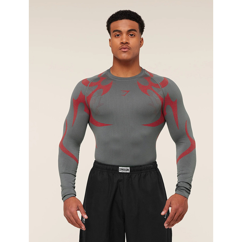 Gymshark Áo Thun Dài Tay Thể Thao - Thoáng Khí và Co Dãn Tốt cho Dạo Phố và Tập Luyện
