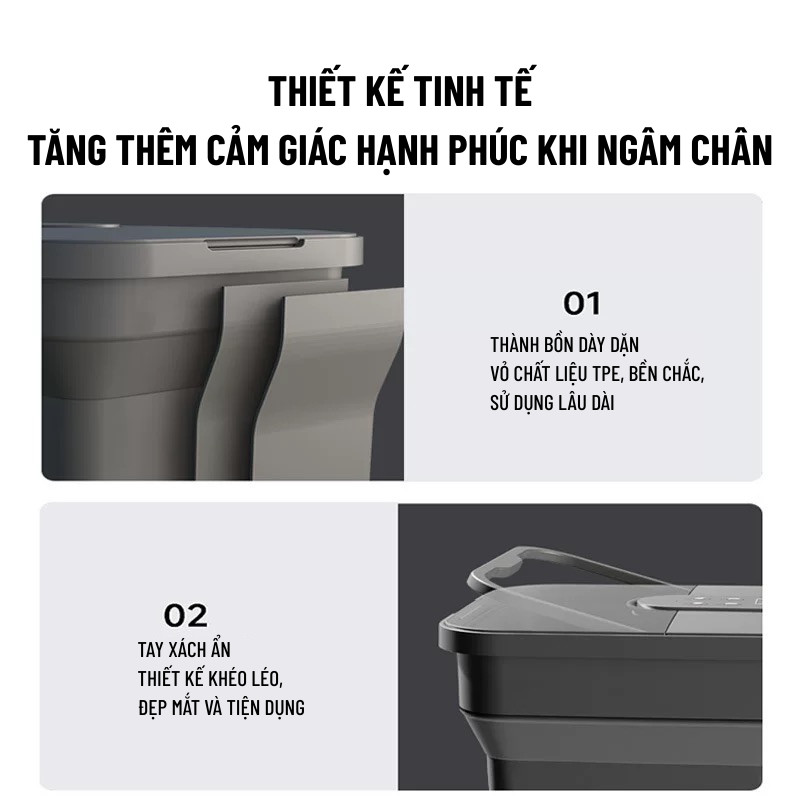 Máy massage chân Wisezen tự làm nóng, chống giật, massage 3D