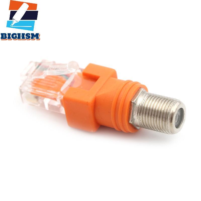 [BIGHSM] Bộ chuyển đổi khớp nối thùng đồng trục F Female sang RJ45 Male RJ45 sang RF Connector
