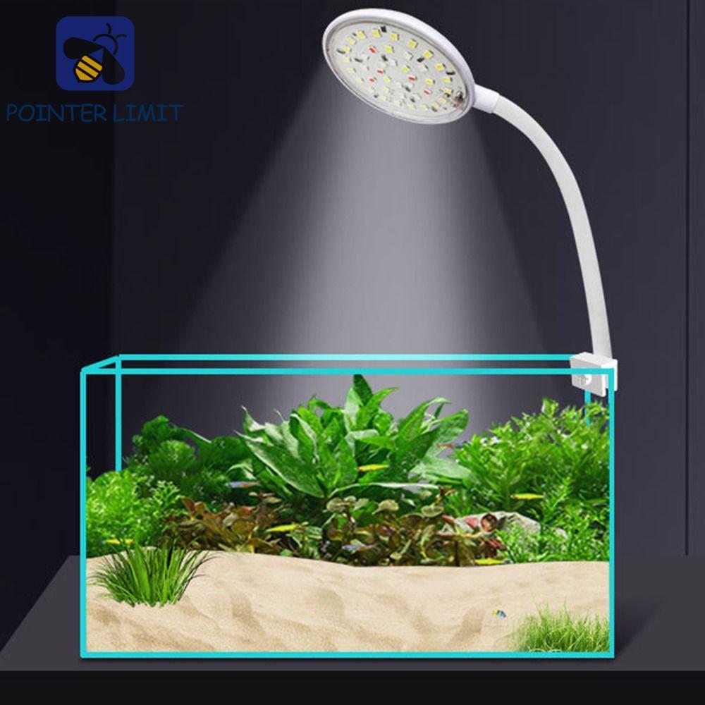POINTER LIMIT Đèn kẹp bể cá, Kẹp Mini chống nước trên đèn bể cá, Đèn phong cảnh 5 / 7W ABS USB Power