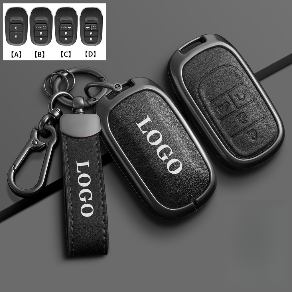 Hợp Kim Kẽm Da Chìa Khóa Xe Ô Tô Bao Móc Khóa Móc Khóa Cho Xe Honda HRV 2022-2025 HRV RS Civic RS HE