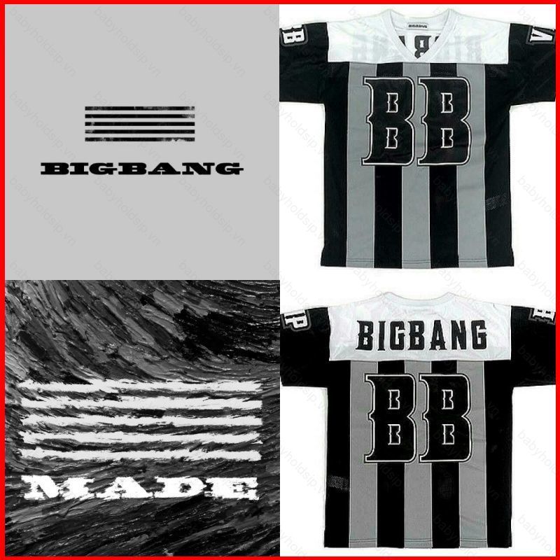 Áo thun jersey K-pop Big Bang MADE - Thiết kế cho fan G-Dragon, Taeyang, Daesung