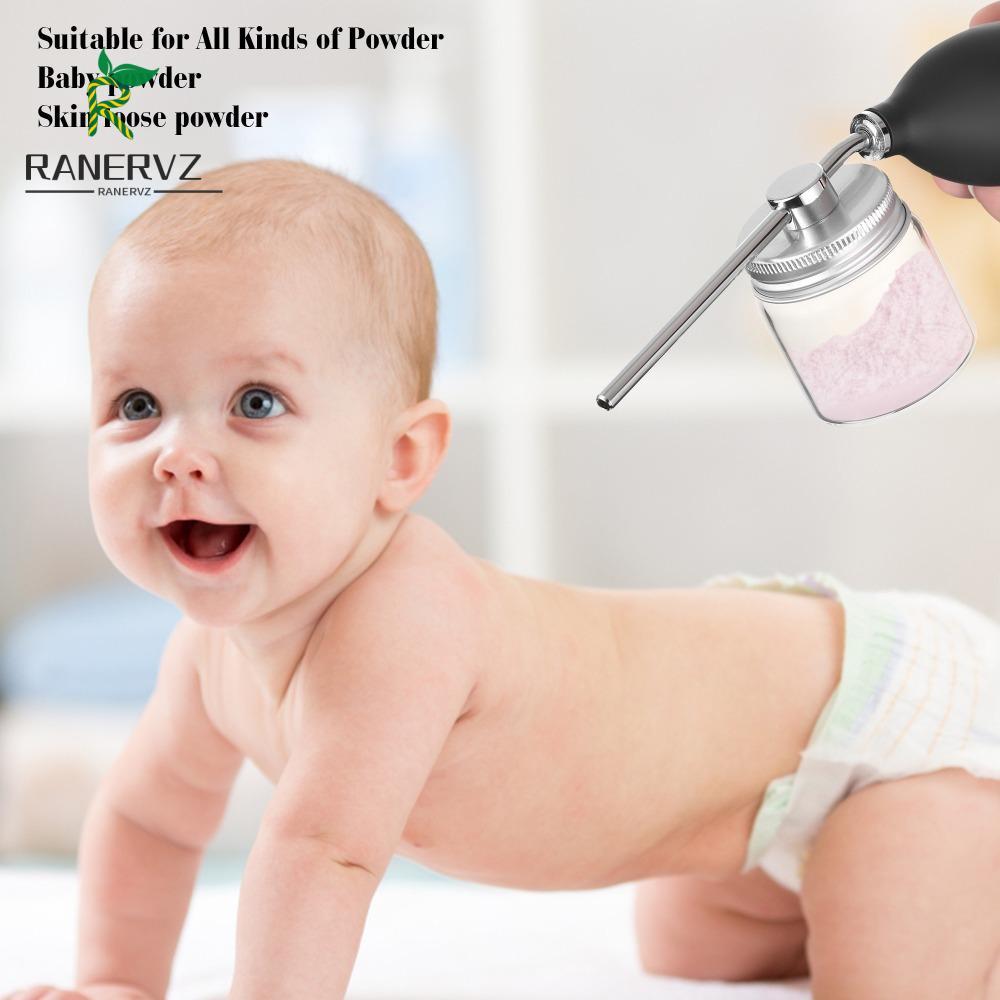 RANERVZ Hair Salon Powder Spray Bottle, Talcum Hair Building Powder Blower Puffer, Xịt thủy tinh Tal