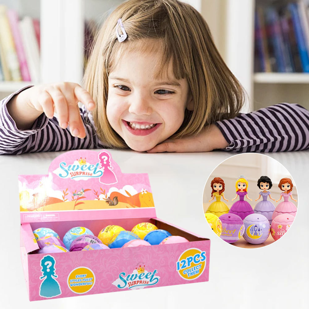 12 PCS Easter Eggs Filled with Princess for Kids Girls, Easter Eggs with Toys