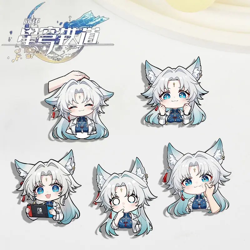 Standee móc khóa Feixiao Honkai Star Rail balo túi xách anime chibi trang trí phụ kiện