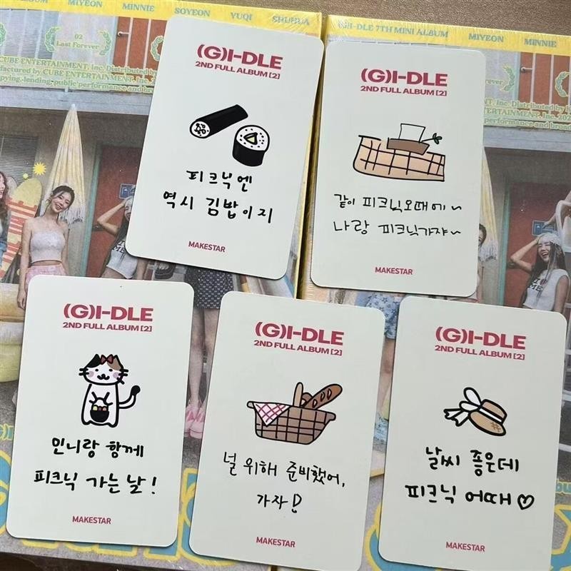 Gidle Girl Group Merchandise Photocard Song Yuqi Minnie Ye Shuhua Zhao Meiyeon Xiaojuan Style 10cm T