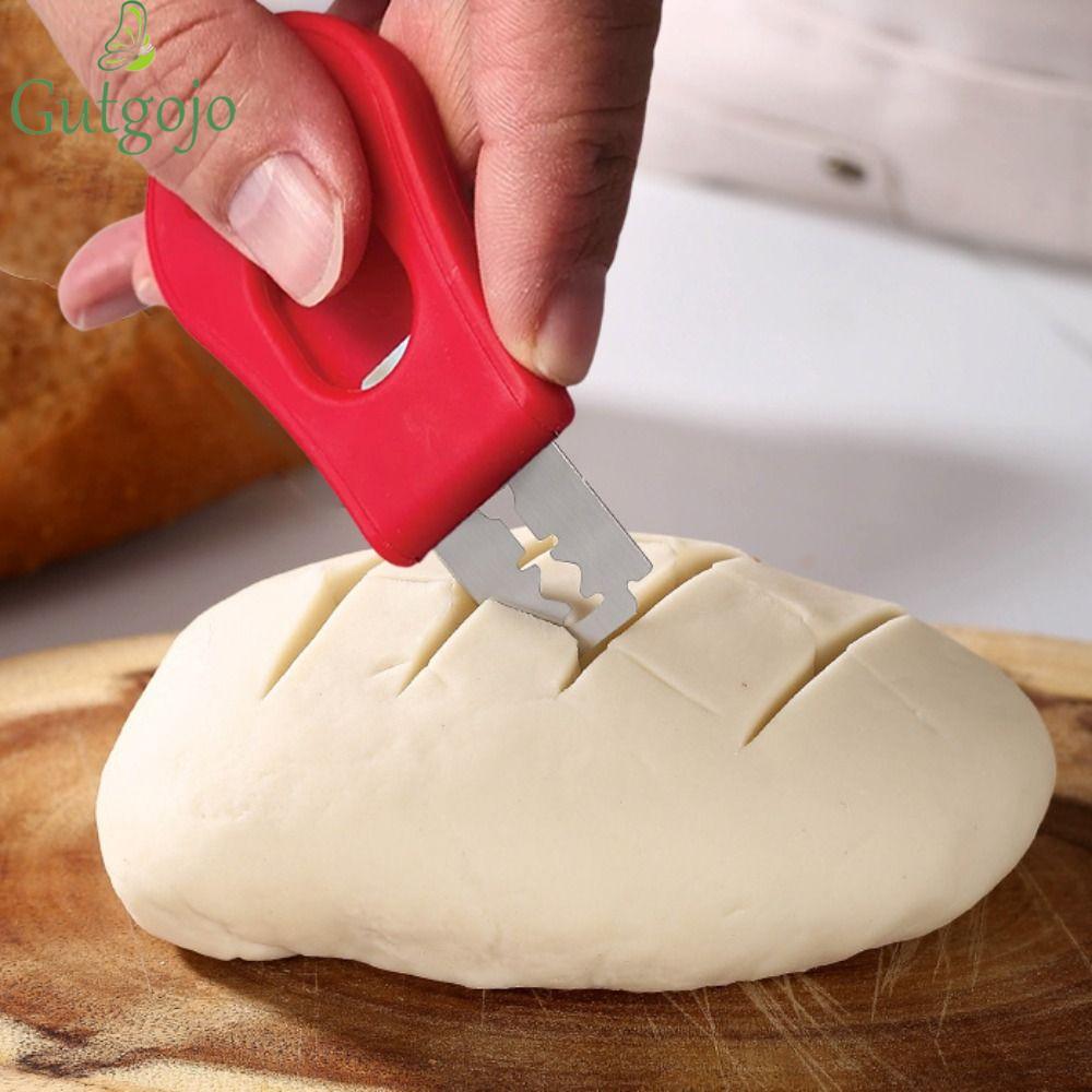 GUTGOJO 2 chiếc Máy cắt bột chua, Máy cắt tỉa bánh mì Mini có thể mở rộng, Di động với máy cắt thay 