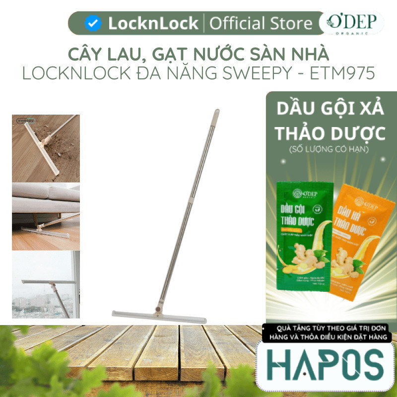 Cây lau sàn phẳng , gạt nước sàn nhà , chổi gạt kính đa năng Sweepy - ETM975 - HAPOS LMK
