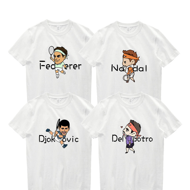 Áo thun Tennis tay ngắn Federl Nadal Dale York Alkalas Sinname Wade Jeff