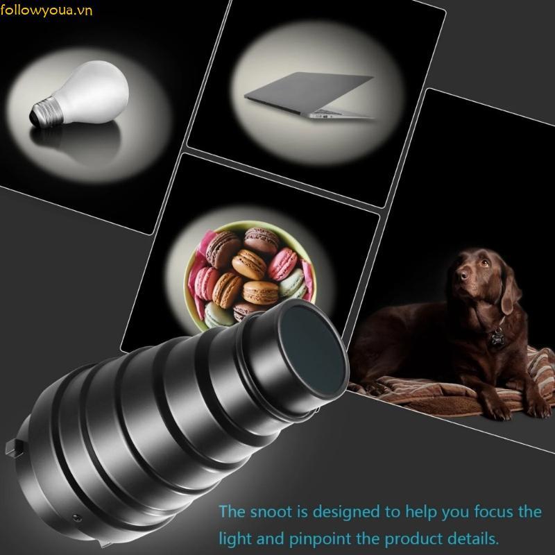 Fol Photography Metal Snoot Kit cho Bowen Mount Lights Modifier để sáng tạo