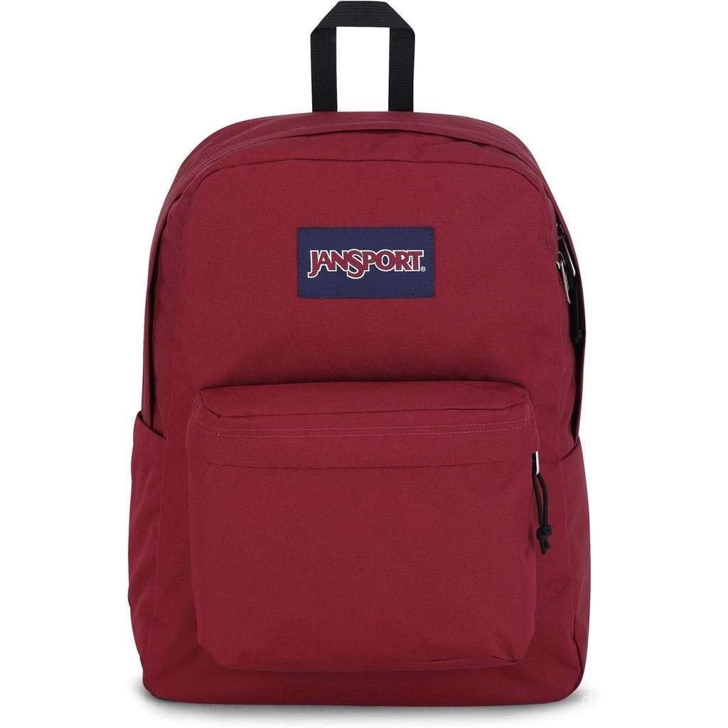 Ba lô JanSport Superbreak - Ba lô cao cấp bền, nhẹ, màu đỏ Russet