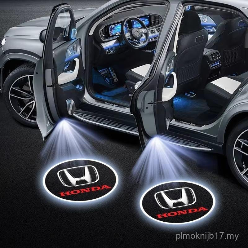 2 Chiếc LED Cửa Ô Tô Chào Mừng Đèn Máy Chiếu HD Phụ Kiện Đèn Dành Cho Xe Honda Civic Fit Accord City