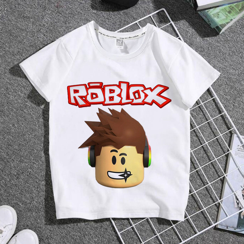 Roblox Roblox Roblox Roblox Áo thun ngắn tay cho trẻ em Áo thun ngắn tay hoạt hình Sinh viên Quần áo